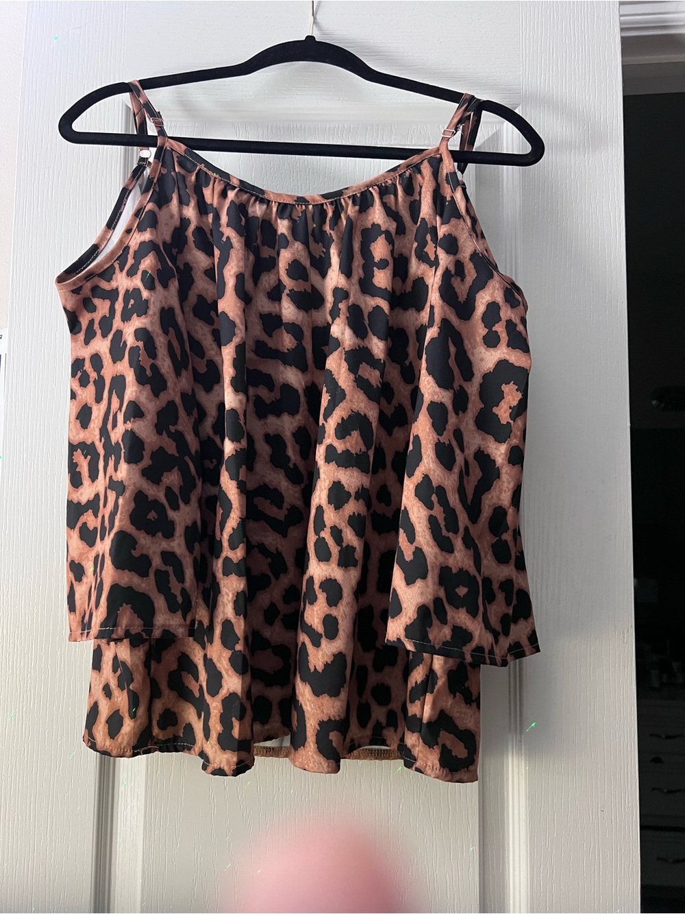 Leopard-Print Blouse in Brown and Black